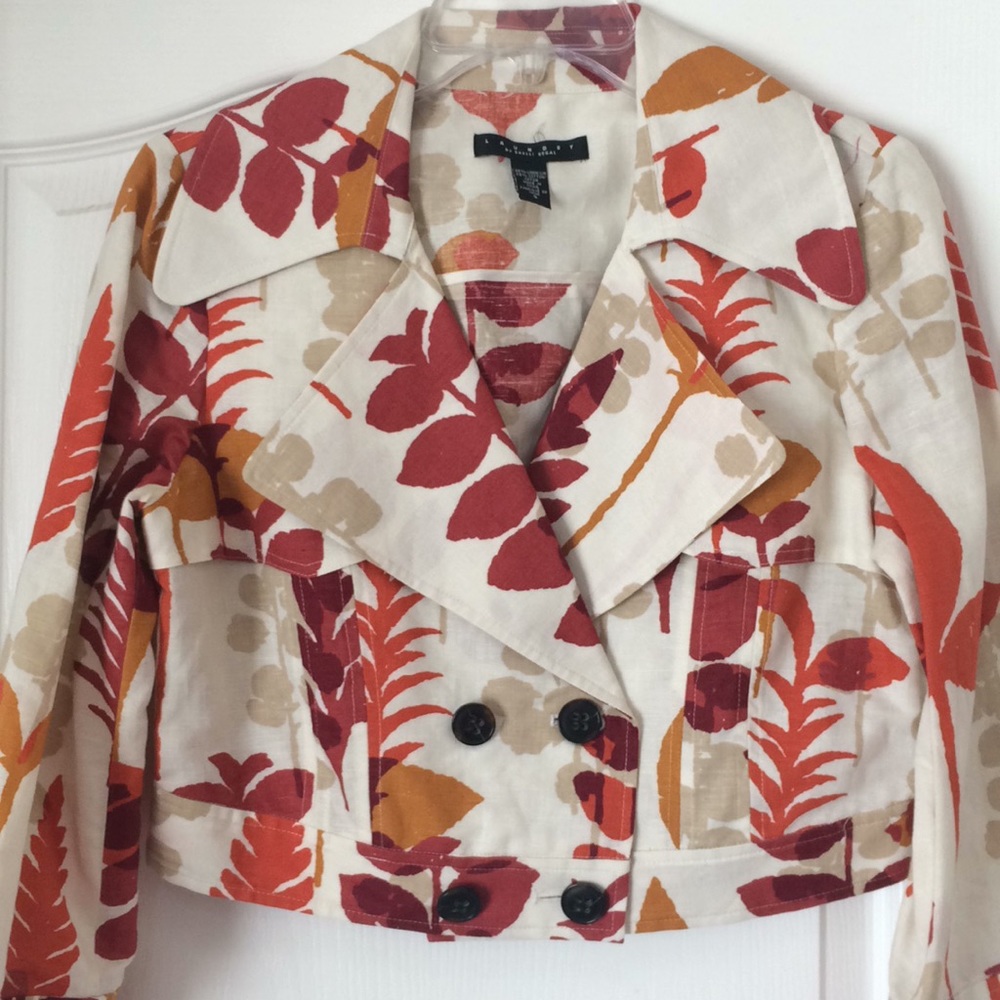 Laundry by Shelly Segal cropped linen jacket, 8